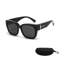 Polarized Square Sunglasses with Wrap-Around Design