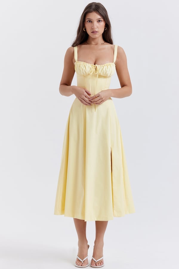 PRINT BUSTIER SUNDRESS