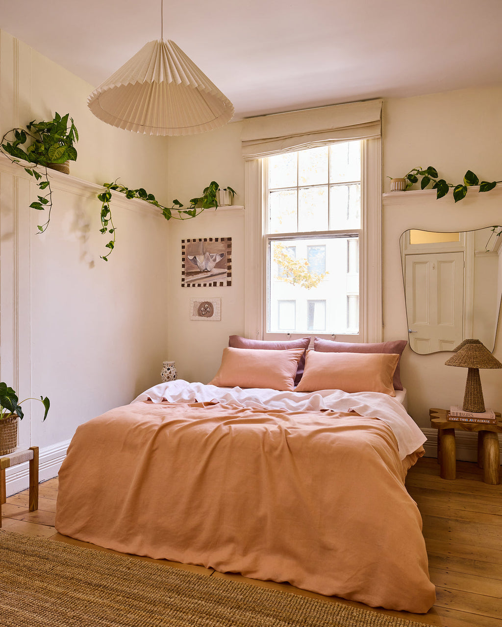 Terracotta 100% French Flax Linen Bedding Set