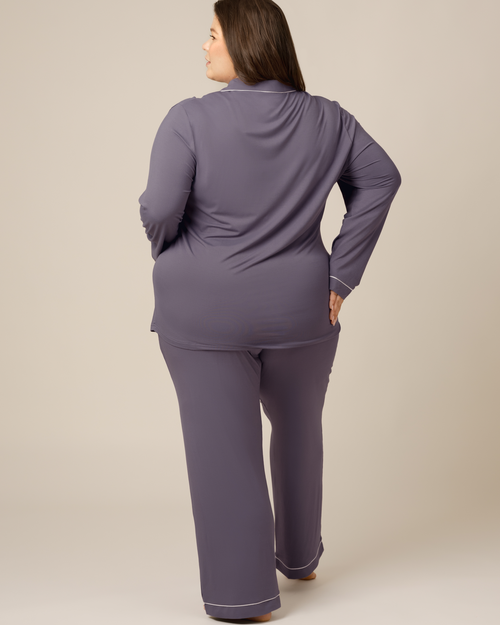 Clea Bamboo Long Sleeve Pajama Set | Granite
